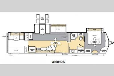 Floorplan - 2012 Coachmen RV Catalina Deluxe Edition 39BHDS