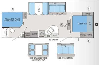 Floorplan - 2012 Jayco White Hawk 28DSBH
