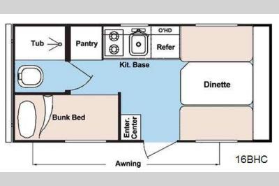 Floorplan - 2012 Gulf Stream RV Conquest Lite 16BHC