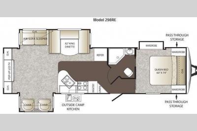 Floorplan - 2013 Keystone RV Outback 298RE