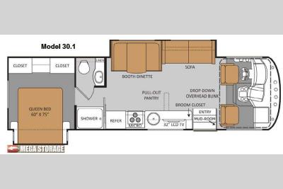 Floorplan - 2013 Thor Motor Coach ACE 30 1