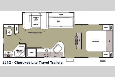 Floorplan - 2013 Forest River RV Cherokee 254Q Lite
