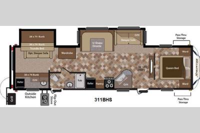 Floorplan - 2013 Keystone RV Sprinter 311BHS