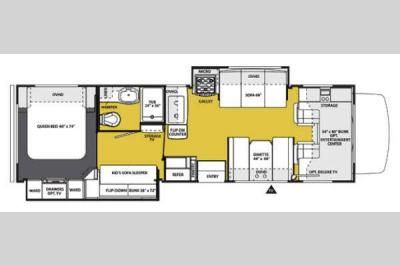 Floorplan - 2013 Forest River RV Sunseeker 3170DS Ford