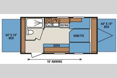 Floorplan - 2013 KZ Spree Escape E16RBT