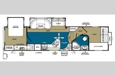 Floorplan - 2013 Forest River RV Sierra Select 32QBBS