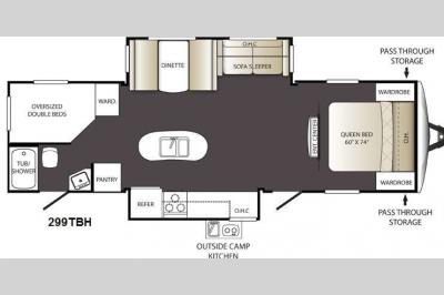 Floorplan - 2013 Keystone RV Terrain Ultra Lite 299TBH