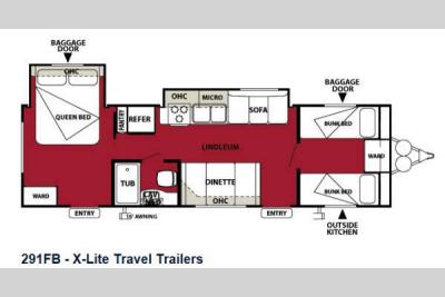 Floorplan - 2013 Forest River RV Wildwood X-Lite 291FBXL