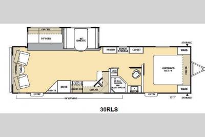 Floorplan - 2013 Coachmen RV Catalina Deluxe Edition 30RLS