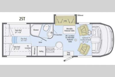 Floorplan - 2014 Winnebago Via 25T