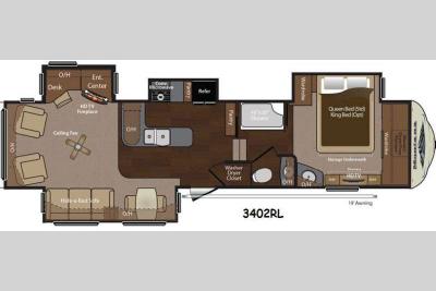 Floorplan - 2014 Keystone RV Montana 3402 RL