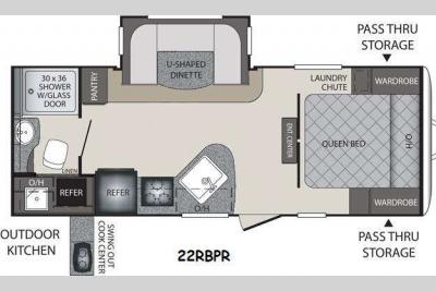 Floorplan - 2014 Keystone RV Premier Ultra Lite 22RBPR