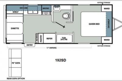 Floorplan - 2014 Coachmen RV Catalina Santara Series 192SD