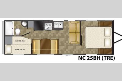 Floorplan - 2014 Heartland Trail Runner 25BH