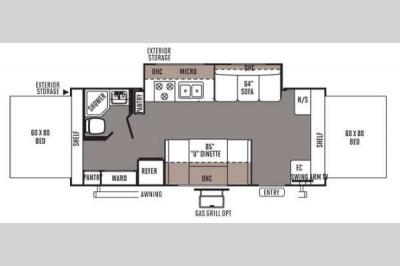 Floorplan - 2014 Forest River RV Rockwood Roo 23SS