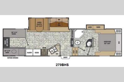 Floorplan - 2014 Coachmen RV Chaparral Lite 279BHS