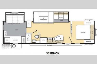 Floorplan - 2014 Coachmen RV Catalina 303BHCK