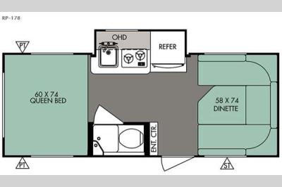 Floorplan - 2015 Forest River RV R Pod RP 178