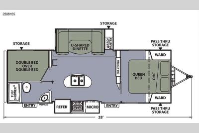 Floorplan - 2015 Coachmen RV Apex Ultra-Lite 259BHSS