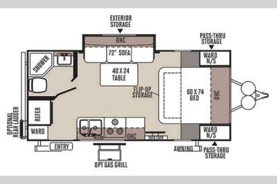 Floorplan - 2015 Forest River RV Rockwood Mini Lite 2109S