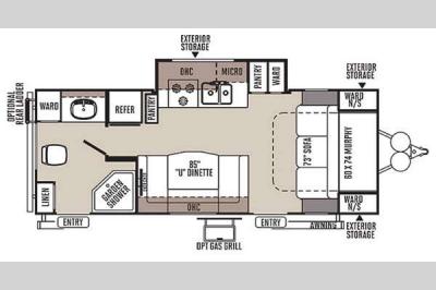 Floorplan - 2015 Forest River RV Rockwood Mini Lite 2503S