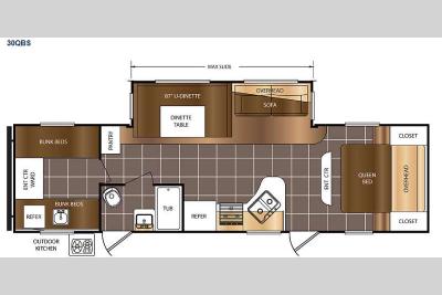 Floorplan - 2015 Prime Time Manufacturing Avenger 30QBS