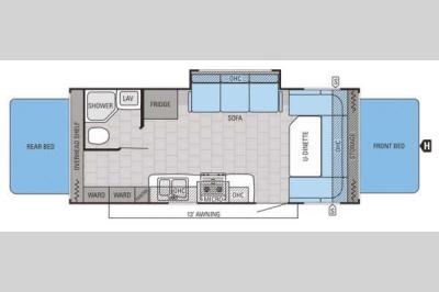 Floorplan - 2015 Jayco Jay Feather Ultra Lite X23B