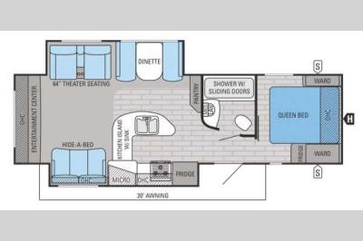 Floorplan - 2015 Jayco White Hawk 29REKS