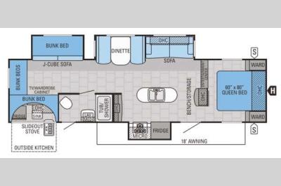 Floorplan - 2015 Jayco Jay Flight 32IBTS
