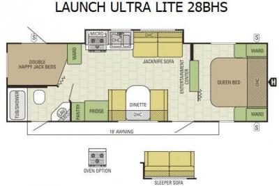 Floorplan - 2015 Starcraft Launch Ultra Lite 28BHS