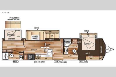 Floorplan - 2015 Forest River RV Salem Villa Series 426-2B Classic