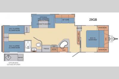 Floorplan - 2015 Shasta RVs Revere 29QB