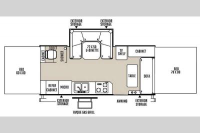 Floorplan - 2015 Forest River RV Rockwood High Wall Series HW296