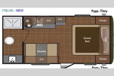 Floorplan - 2015 Keystone RV Hideout Single Axle 178LHS