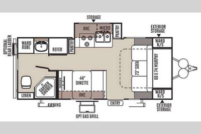 Floorplan - 2015 Forest River RV Rockwood Mini Lite 2304KS