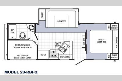 Floorplan - 2015 Palomino Puma 23-RBFQ