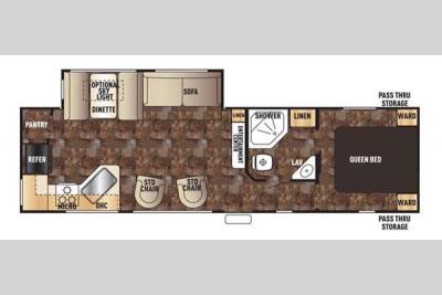 Floorplan - 2016 Forest River RV Cherokee 274RK