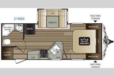 Floorplan - 2016 Keystone RV Cougar X-Lite 21RBS