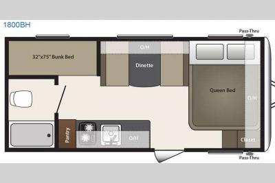 Floorplan - 2016 Keystone RV Summerland Mini 1800BH