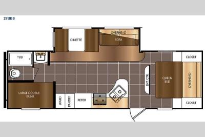 Floorplan - 2016 Prime Time RV Avenger ATI 27BBS
