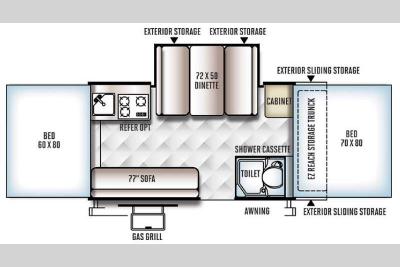Floorplan - 2016 Forest River RV Flagstaff Classic 625D