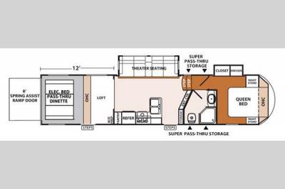 Floorplan - 2016 Forest River RV XLR Thunderbolt 340X12HP
