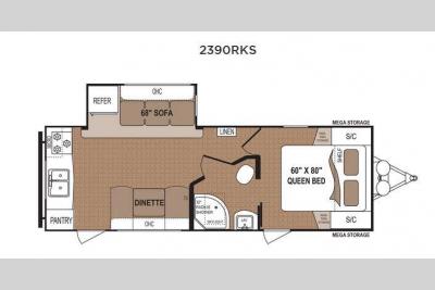Floorplan - 2016 Dutchmen RV Aspen Trail 2390RKS