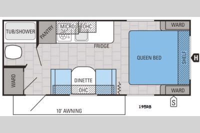 Floorplan - 2016 Jayco Jay Flight SLX 195RB