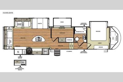 Floorplan - 2016 Forest River RV Salem Hemisphere Lite 368RLBHK
