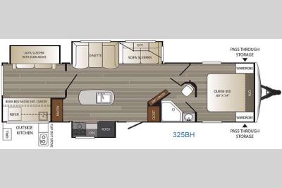 Floorplan - 2016 Keystone RV Outback 325BH