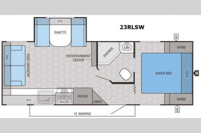 Floorplan - 2016 Jayco Jay Feather 23RLSW