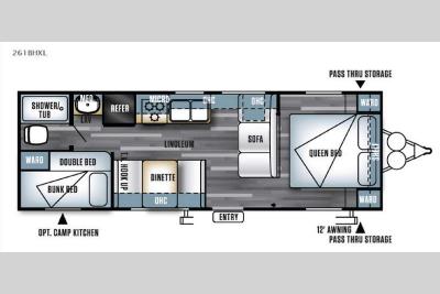 Floorplan - 2016 Forest River RV Salem Cruise Lite 261BHXL
