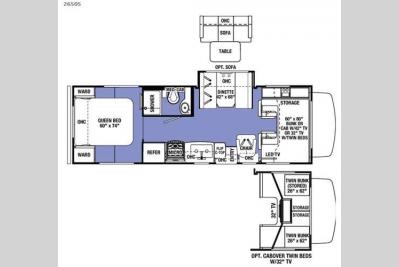 Floorplan - 2017 Forest River RV Sunseeker 2650S Ford