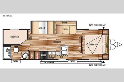 Floorplan - 2017 Forest River RV Wildwood X-Lite 262BHXL